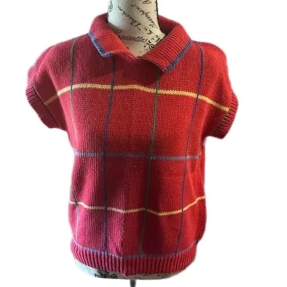 Vintage Red Short Sleeve Sweater Regatta Sport